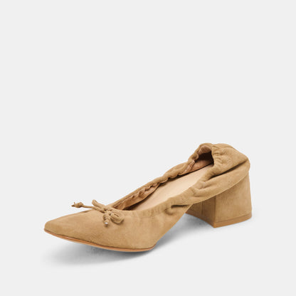 Karmin Dk Taupe Suede Heels Dolce Vita
