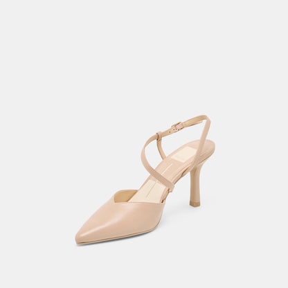Kamra Beige Leather Heels Dolce Vita