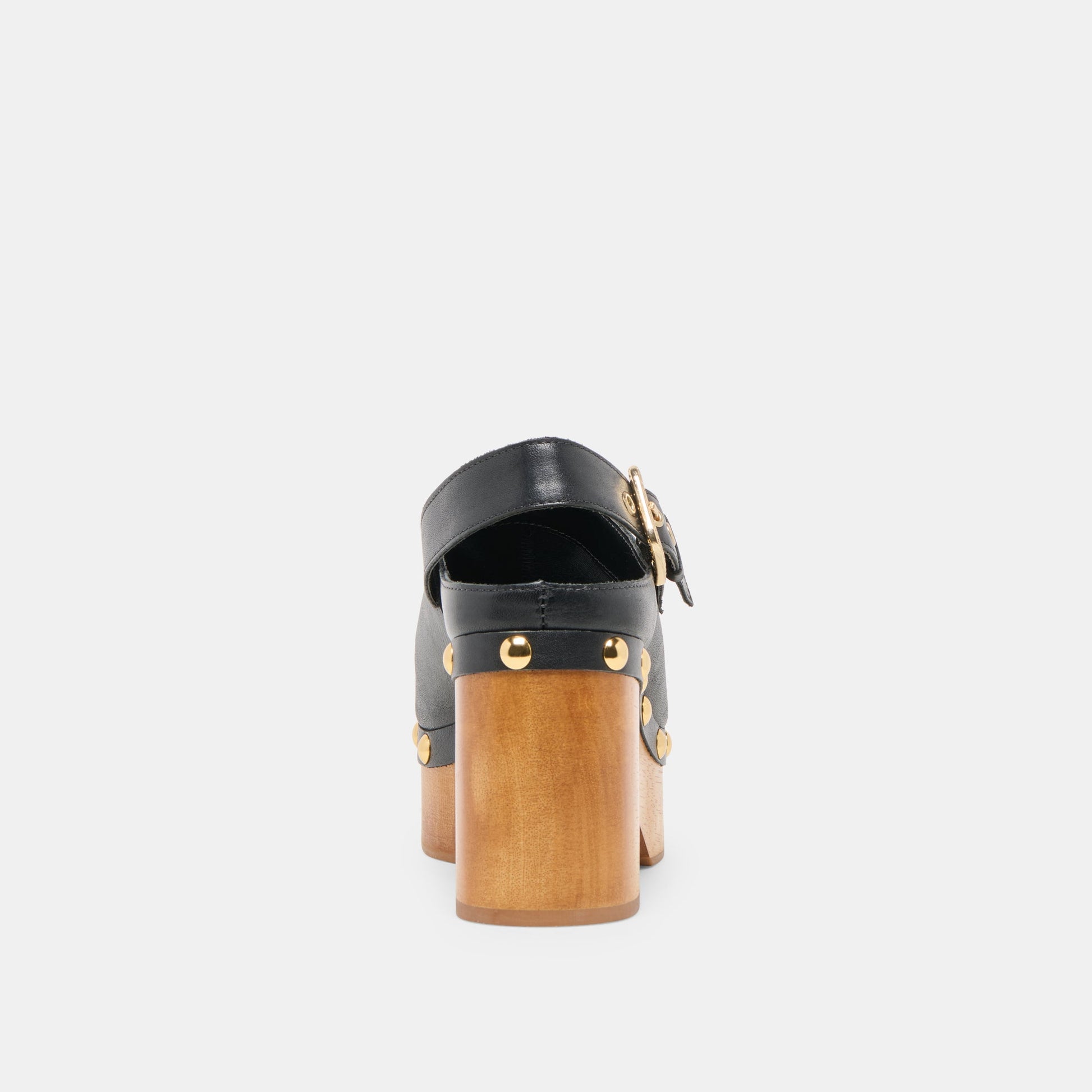 Adelan Black Leather Clogs Dolce Vita
