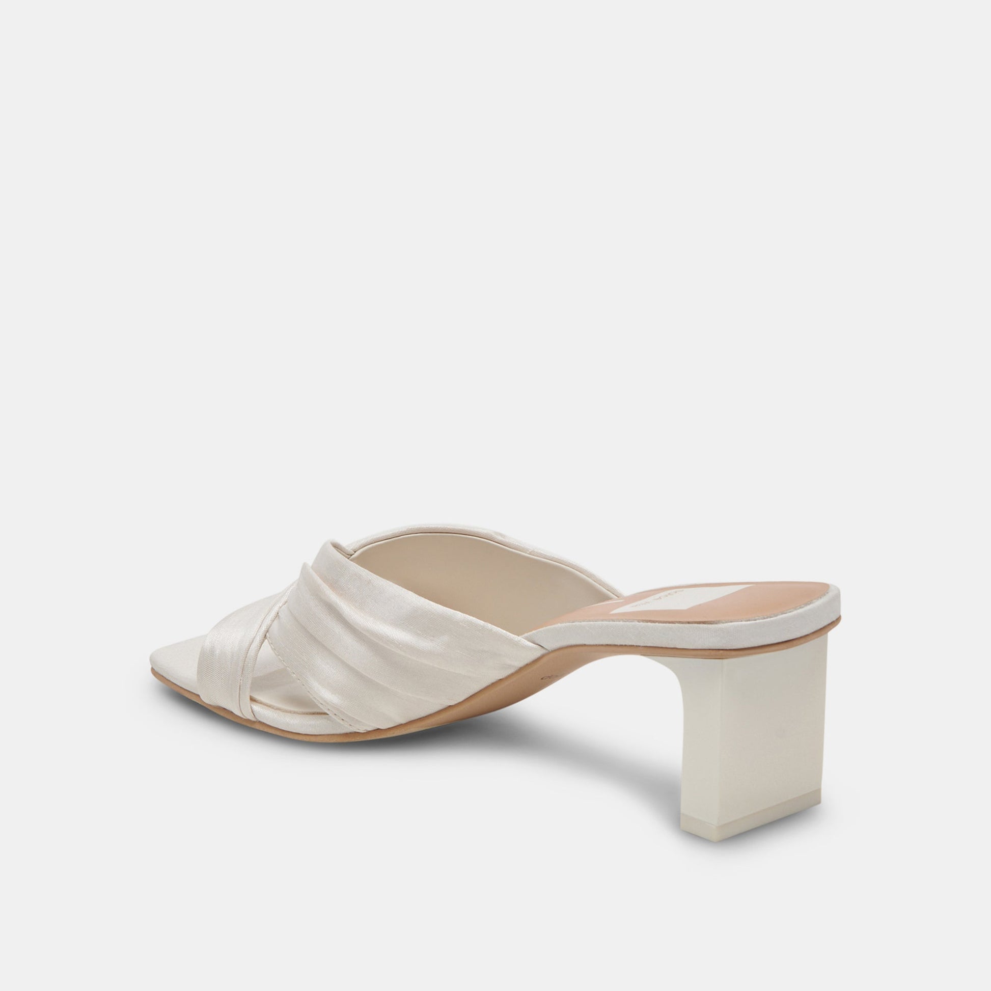 CARLAN HEELS OFF WHITE SILK Dolce Vita