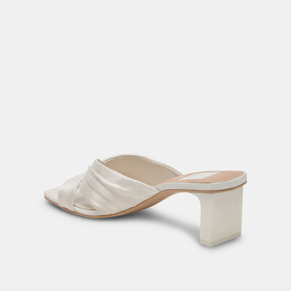 CARLAN HEELS OFF WHITE SILK Dolce Vita