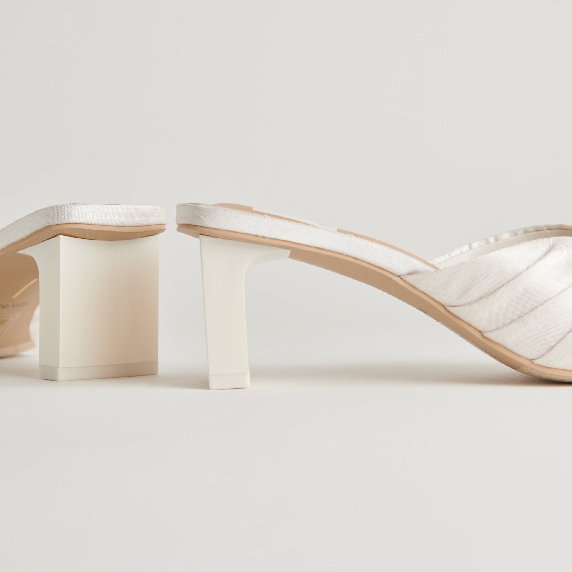 CARLAN HEELS OFF WHITE SILK Dolce Vita