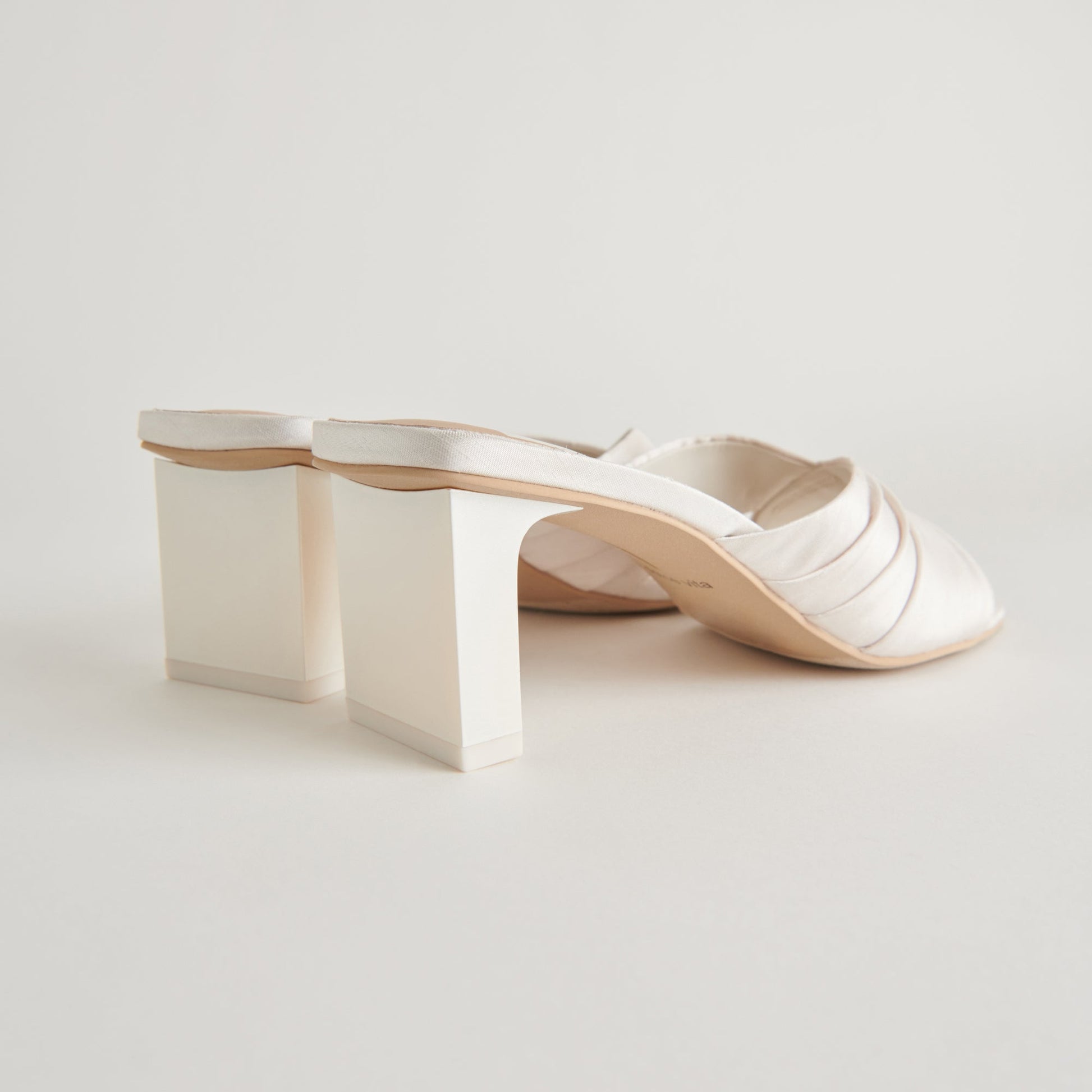 CARLAN HEELS OFF WHITE SILK Dolce Vita