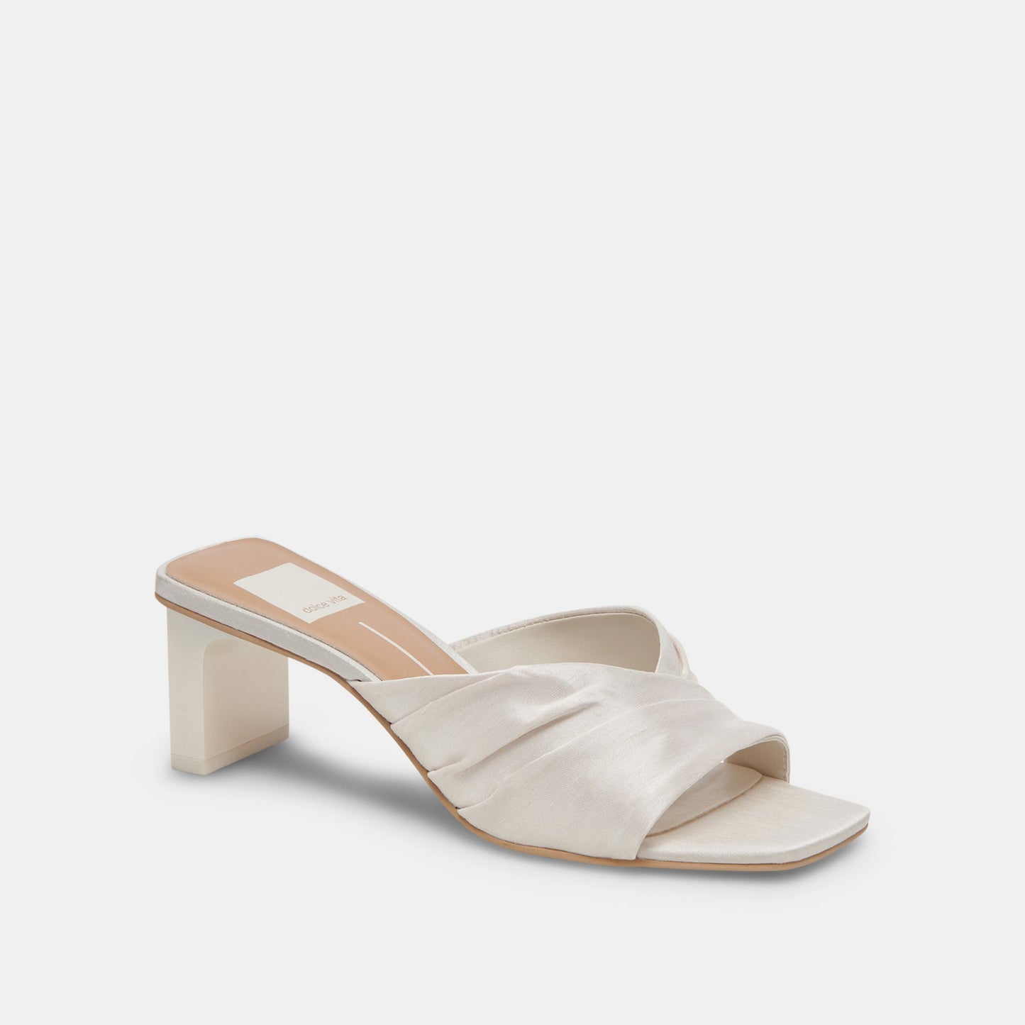 CARLAN HEELS OFF WHITE SILK Dolce Vita