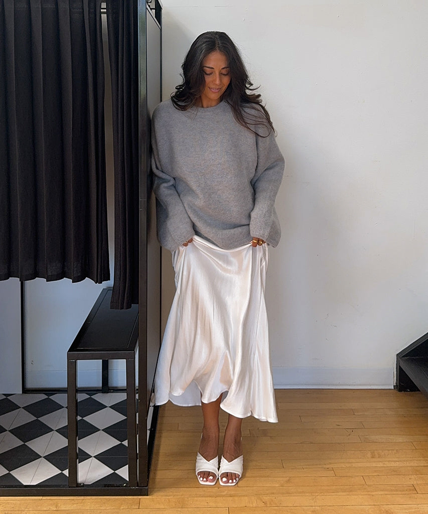 CARLAN HEELS OFF WHITE SILK Dolce Vita