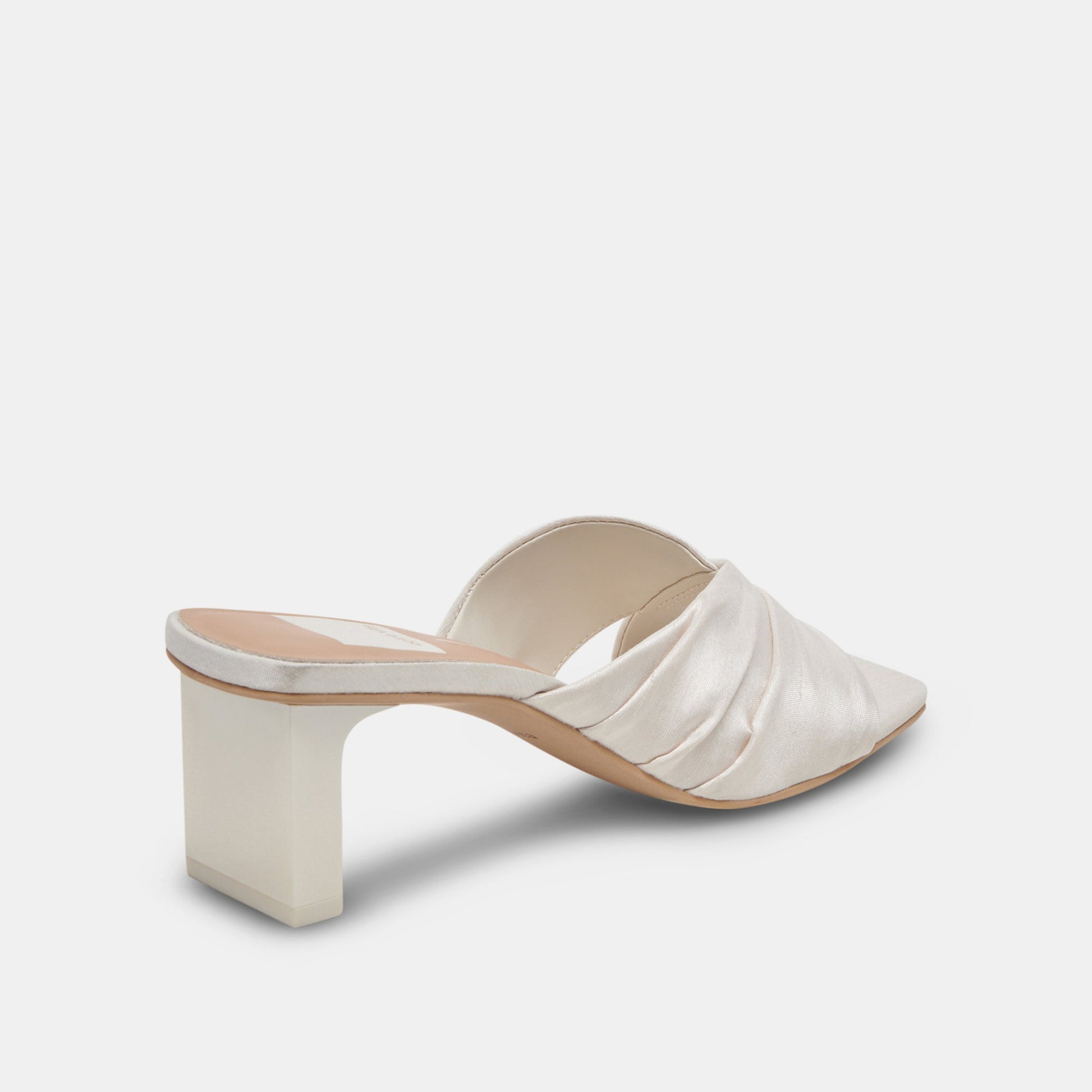 CARLAN HEELS OFF WHITE SILK Dolce Vita