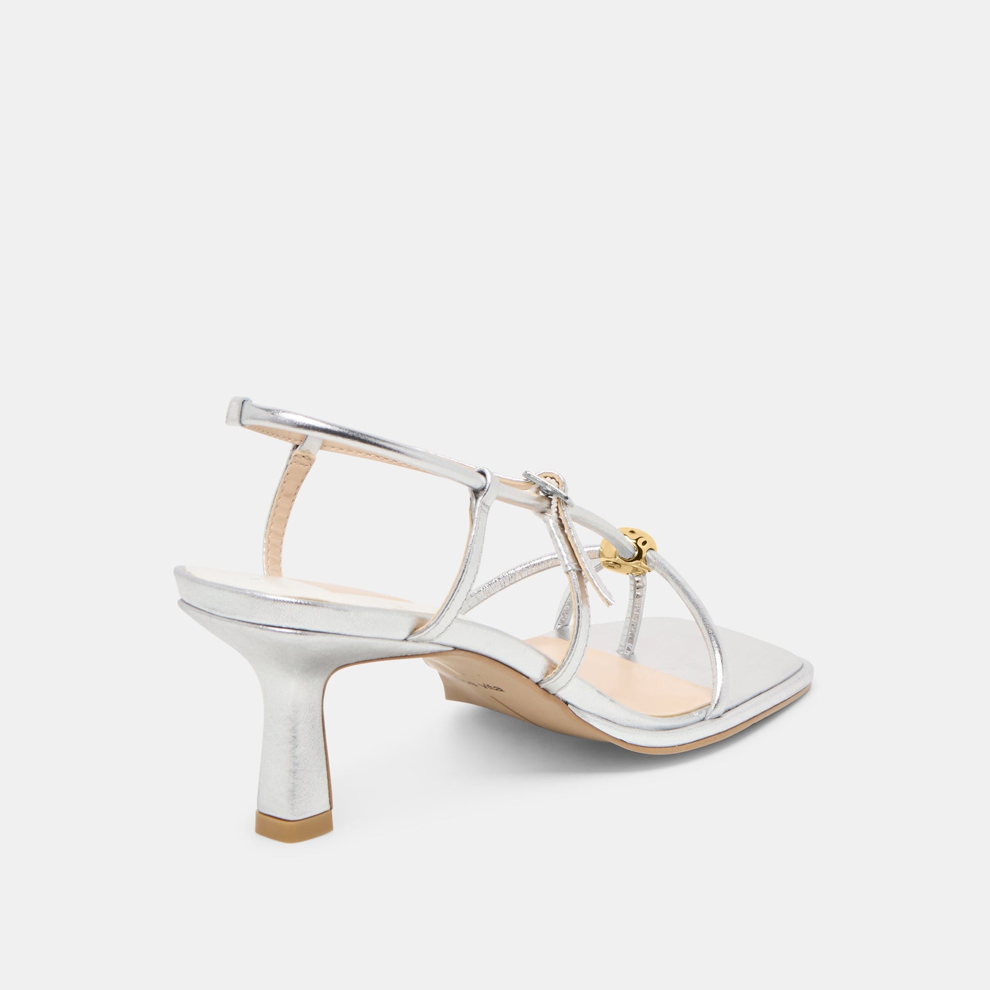 Mylee Silver Distressed Leather Heels Dolce Vita
