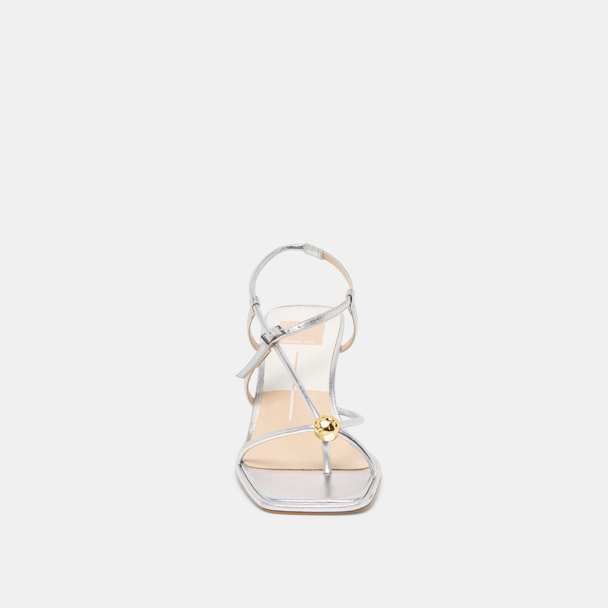 Mylee Silver Distressed Leather Heels Dolce Vita