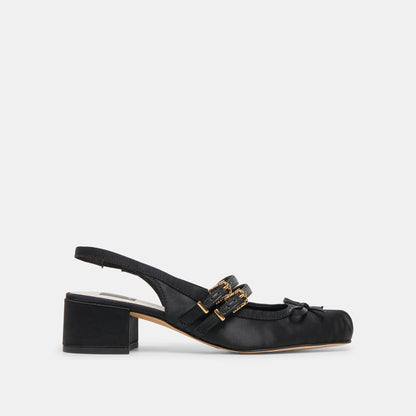 Loris Onyx Satin Heels Dolce Vita
