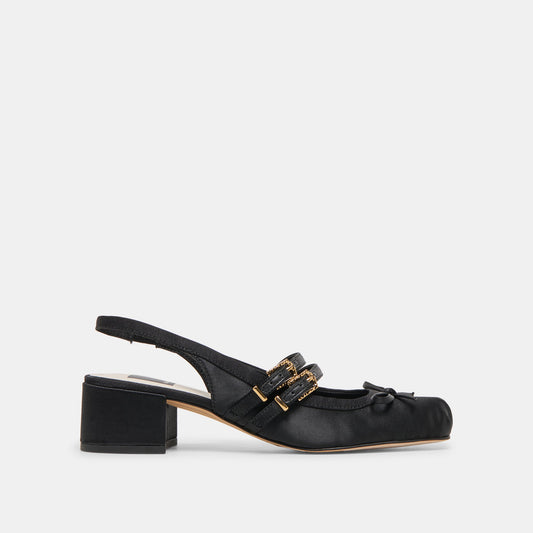 Loris Onyx Satin Heels Dolce Vita