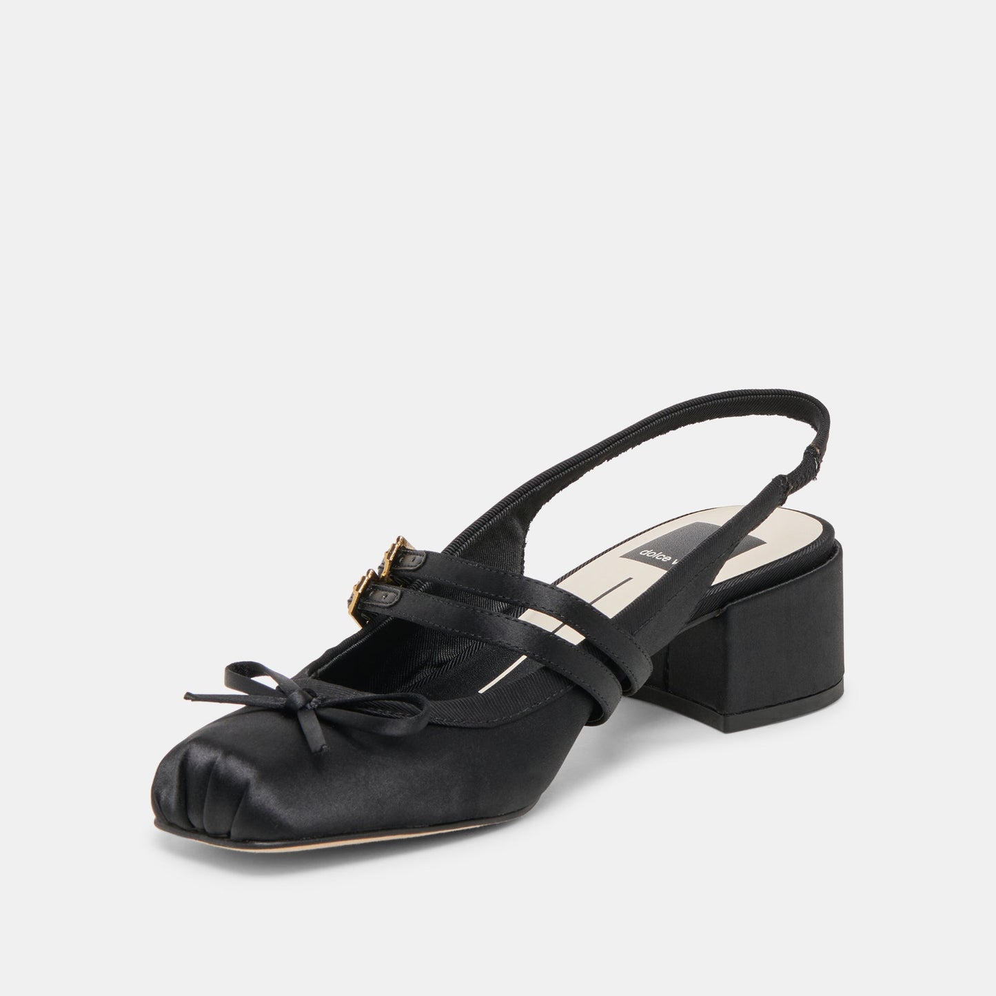 Loris Onyx Satin Heels Dolce Vita