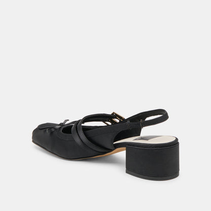 Loris Onyx Satin Heels Dolce Vita