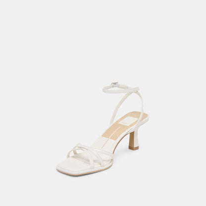 Manji True White Leather Heels Dolce Vita