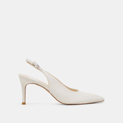 ELASI HEELS WHITE LEATHER Dolce Vita