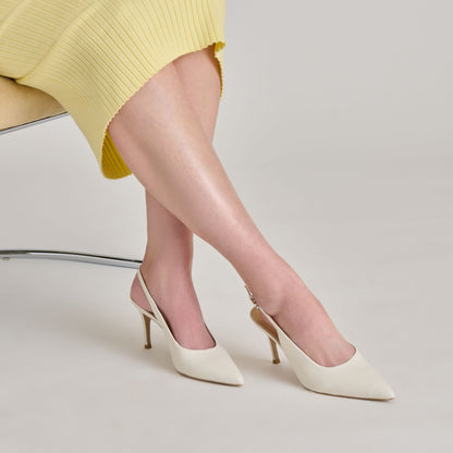ELASI HEELS WHITE LEATHER Dolce Vita