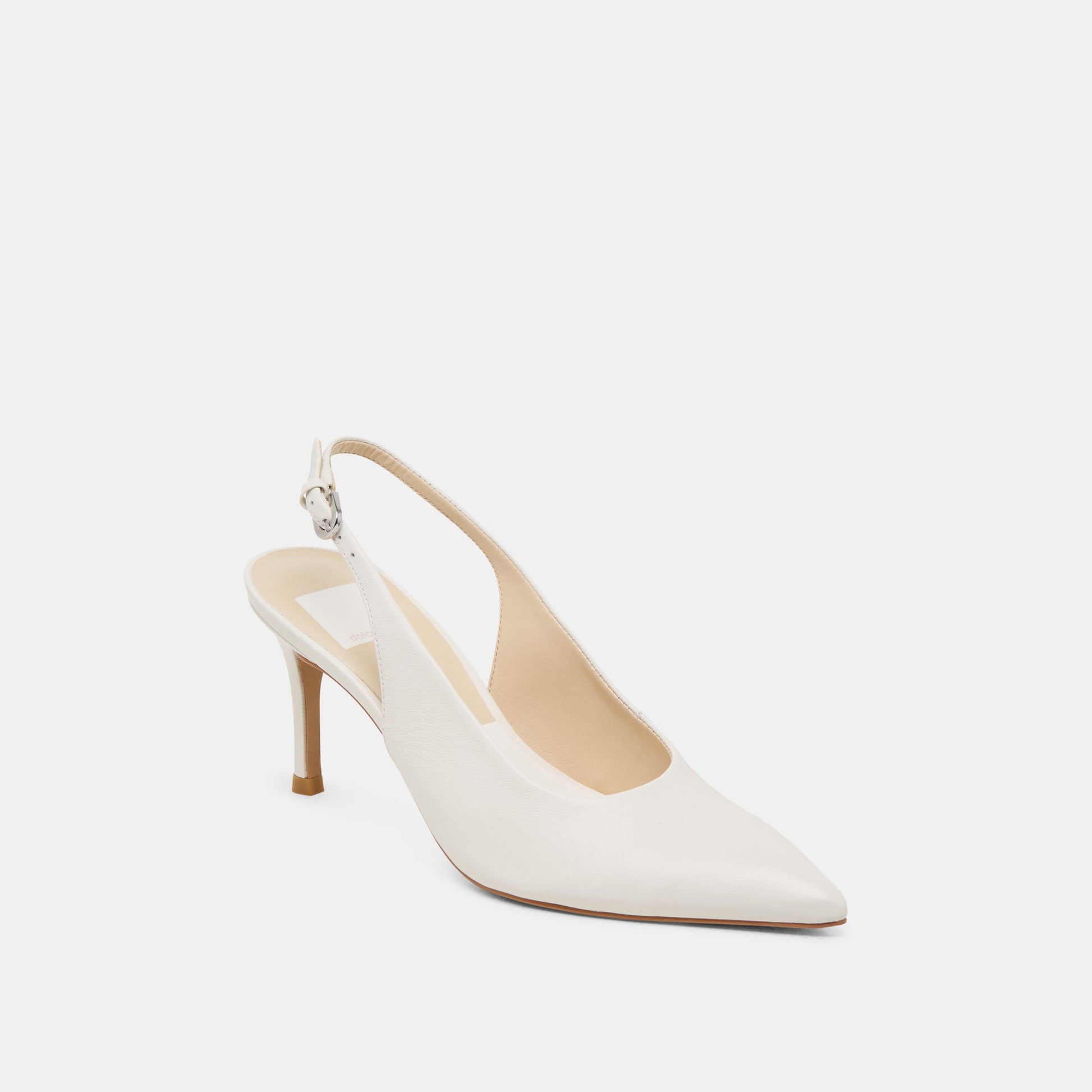 ELASI HEELS WHITE LEATHER Dolce Vita