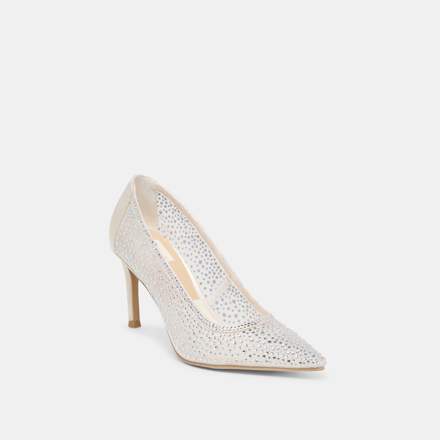 Kashe Crystal White Mesh Heels Dolce Vita