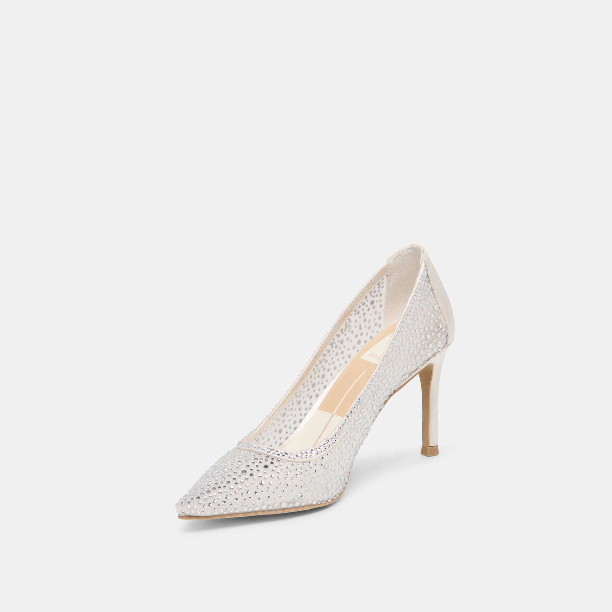 Kashe Crystal White Mesh Heels Dolce Vita