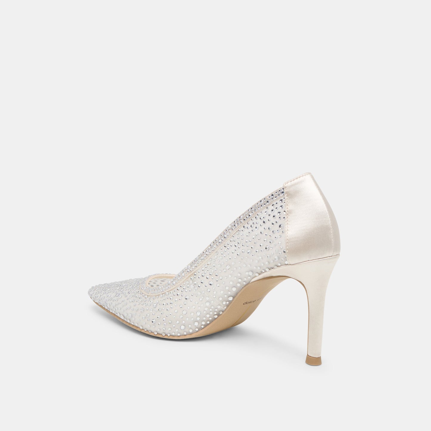 Kashe Crystal White Mesh Heels Dolce Vita