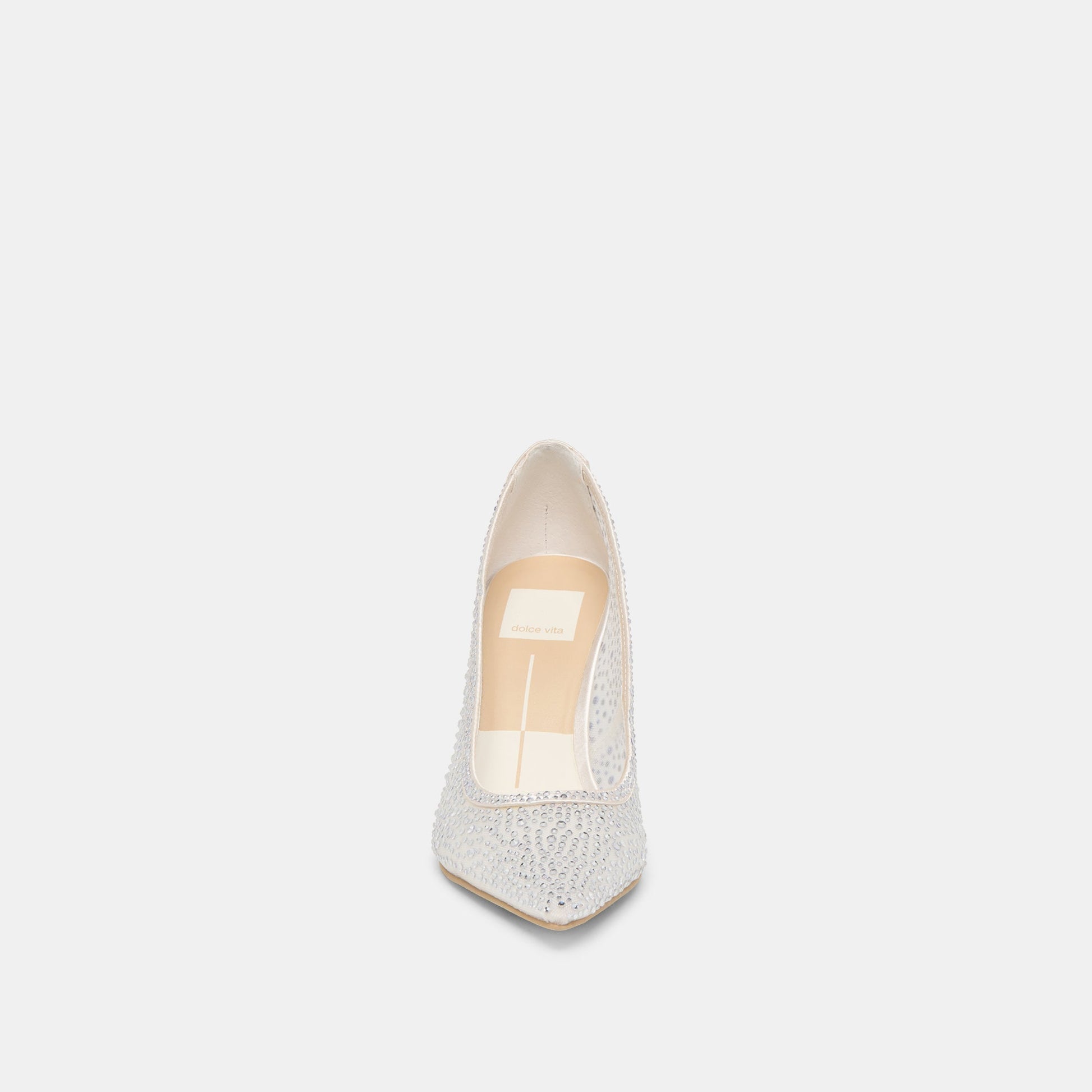 Kashe Crystal White Mesh Heels Dolce Vita
