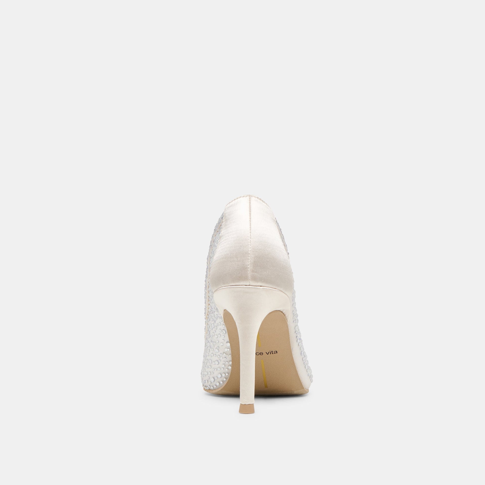 Kashe Crystal White Mesh Heels Dolce Vita