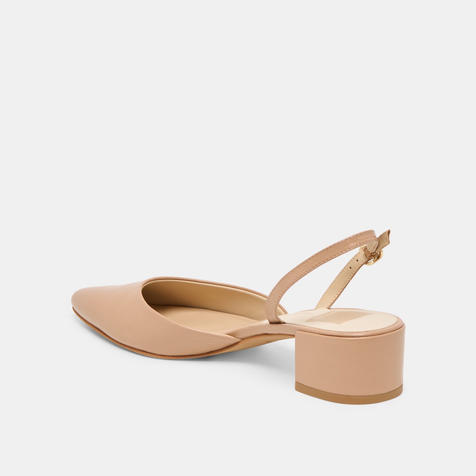 Carel Lt Tan Crinkle Patent Leather Heels Dolce Vita