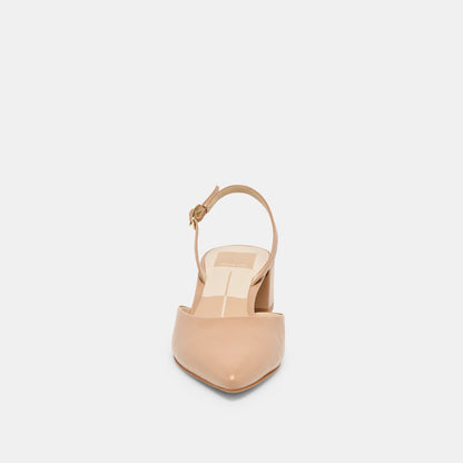 Carel Lt Tan Crinkle Patent Leather Heels Dolce Vita