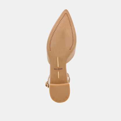 Carel Lt Tan Crinkle Patent Leather Heels Dolce Vita