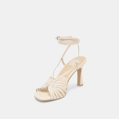 Nivana Off White Crinkle Patent Heels Dolce Vita