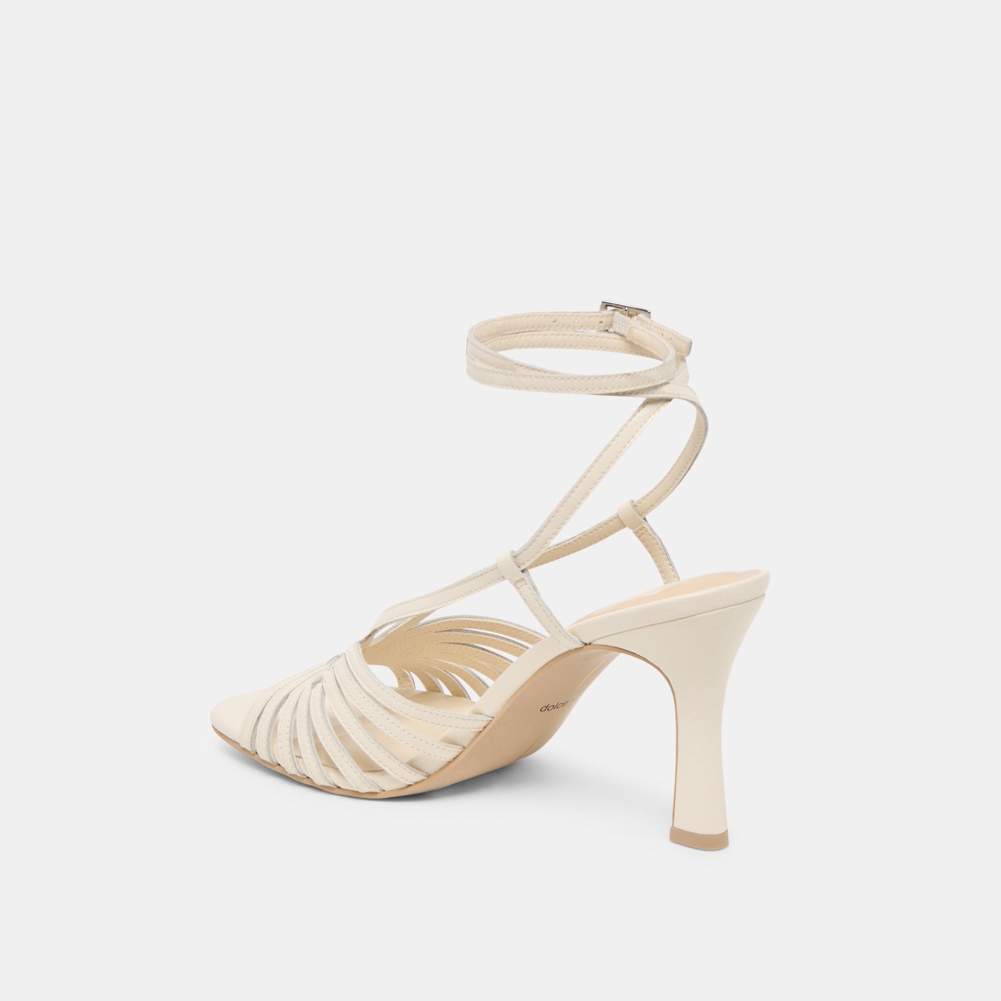 Nivana Off White Crinkle Patent Heels Dolce Vita