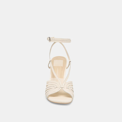 Nivana Off White Crinkle Patent Heels Dolce Vita
