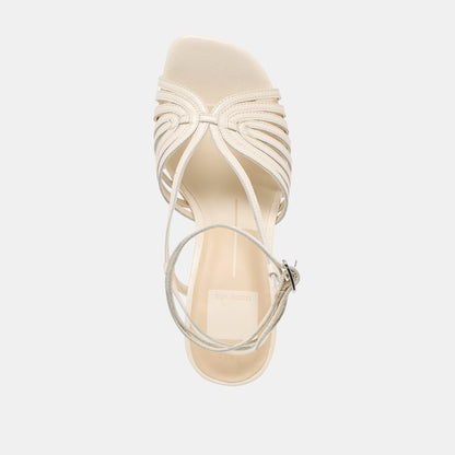 Nivana Off White Crinkle Patent Heels Dolce Vita