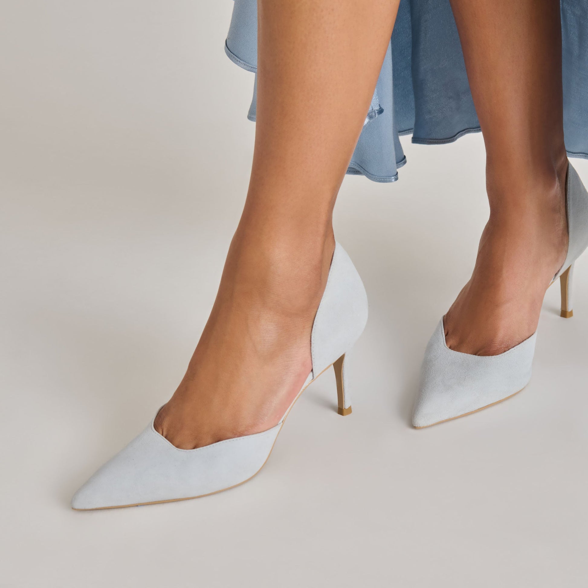ELOY HEELS LIGHT BLUE SUEDE Dolce Vita