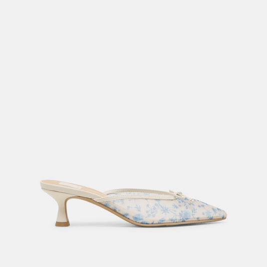 Cleo Blue Floral Mesh Heels Dolce Vita