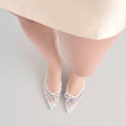 Cleo Blue Floral Mesh Heels Dolce Vita
