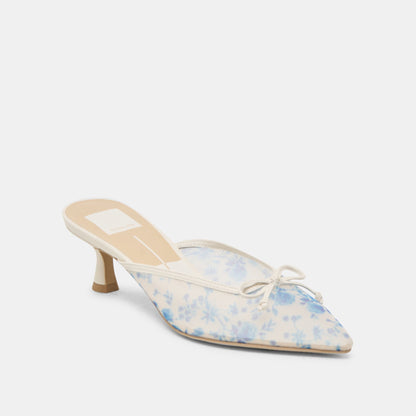 Cleo Blue Floral Mesh Heels Dolce Vita