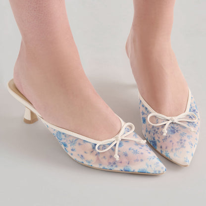 Cleo Blue Floral Mesh Heels Dolce Vita