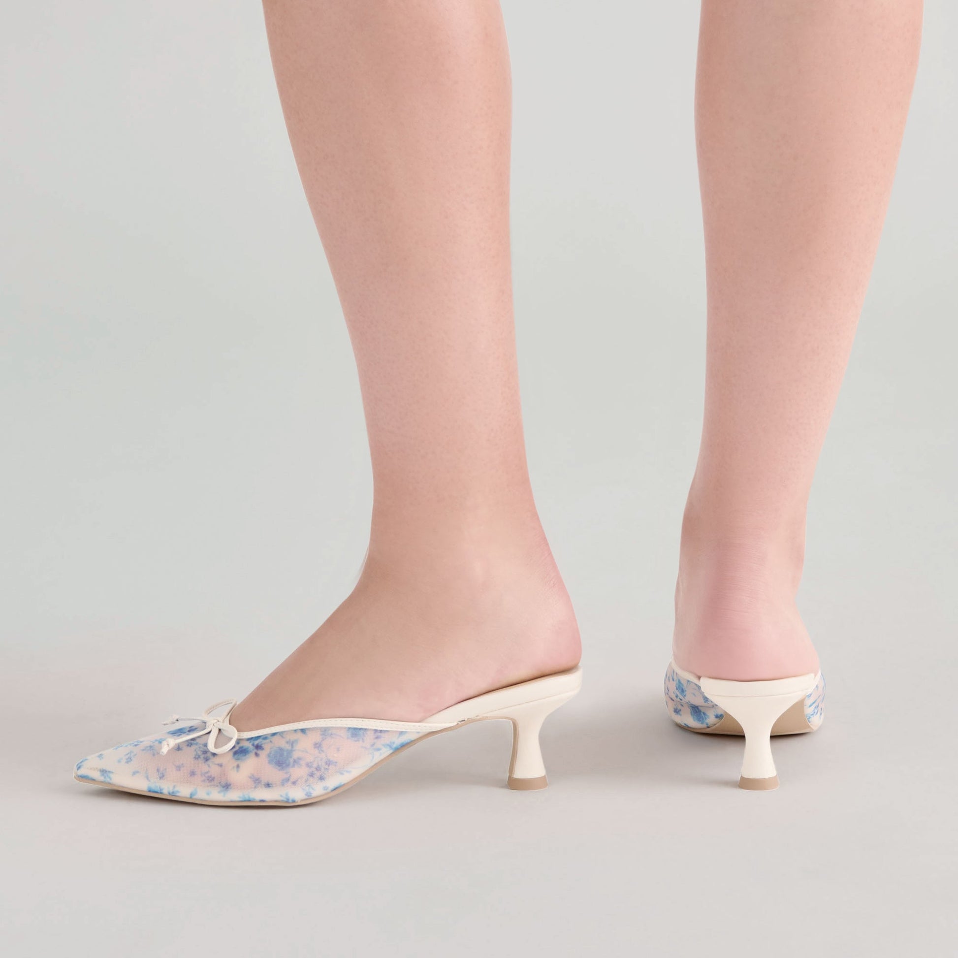 Cleo Blue Floral Mesh Heels Dolce Vita