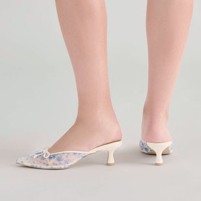 Cleo Blue Floral Mesh Heels Dolce Vita