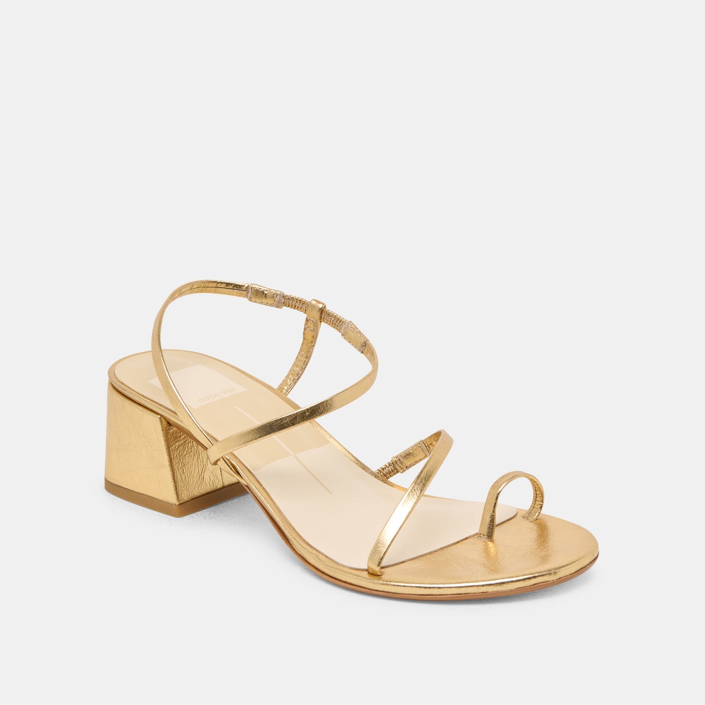 Trini Gold Leather Heels Dolce Vita