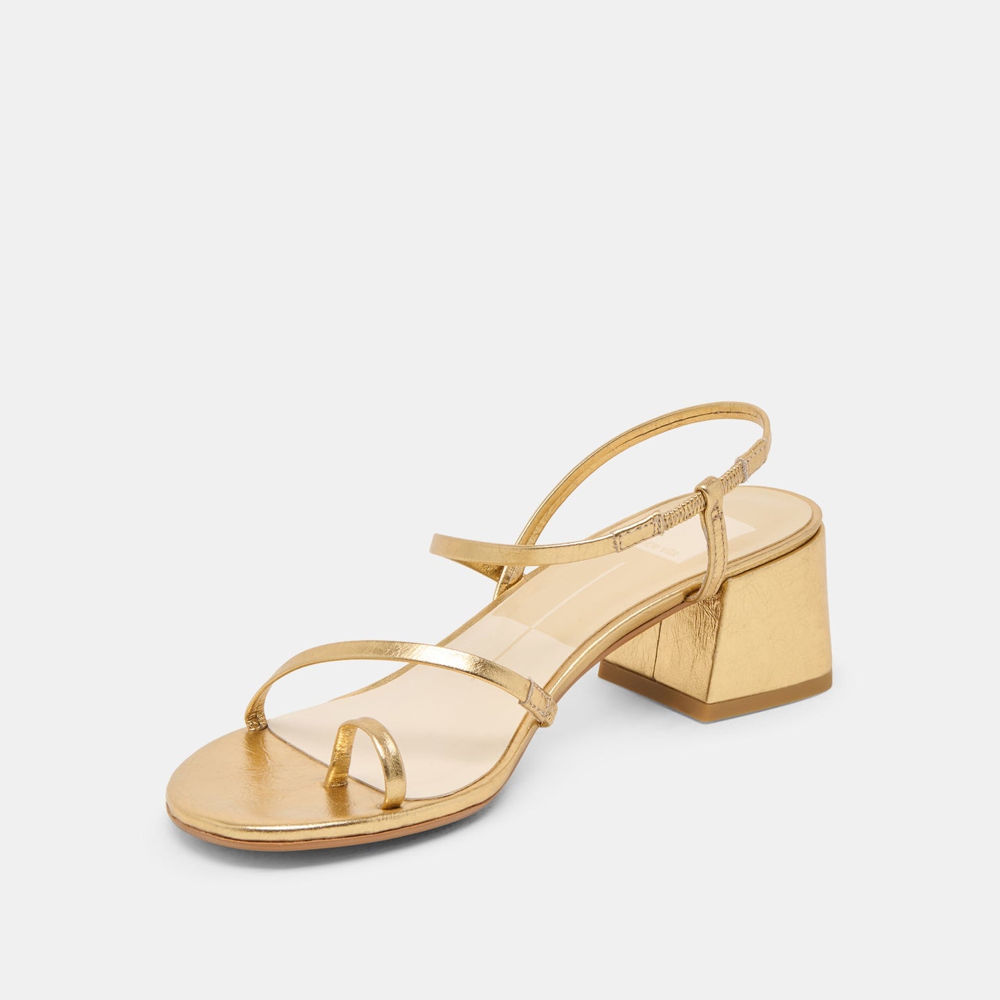 Trini Gold Leather Heels Dolce Vita