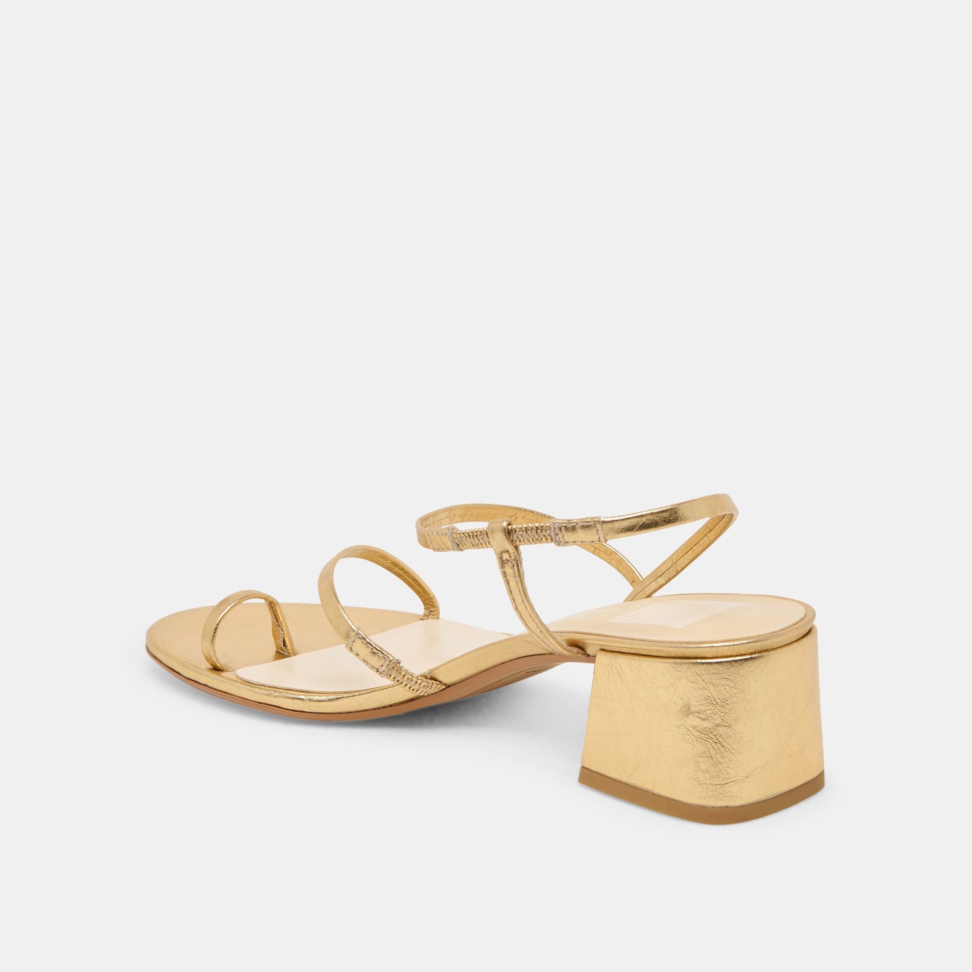 Trini Gold Leather Heels Dolce Vita