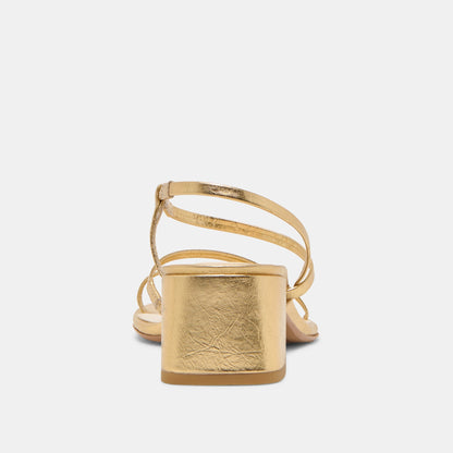 Trini Gold Leather Heels Dolce Vita
