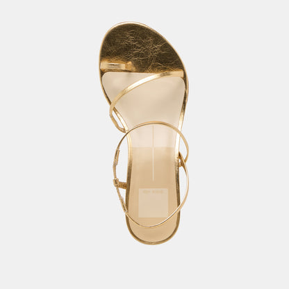 Trini Gold Leather Heels Dolce Vita