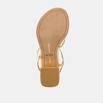 Trini Gold Leather Heels Dolce Vita