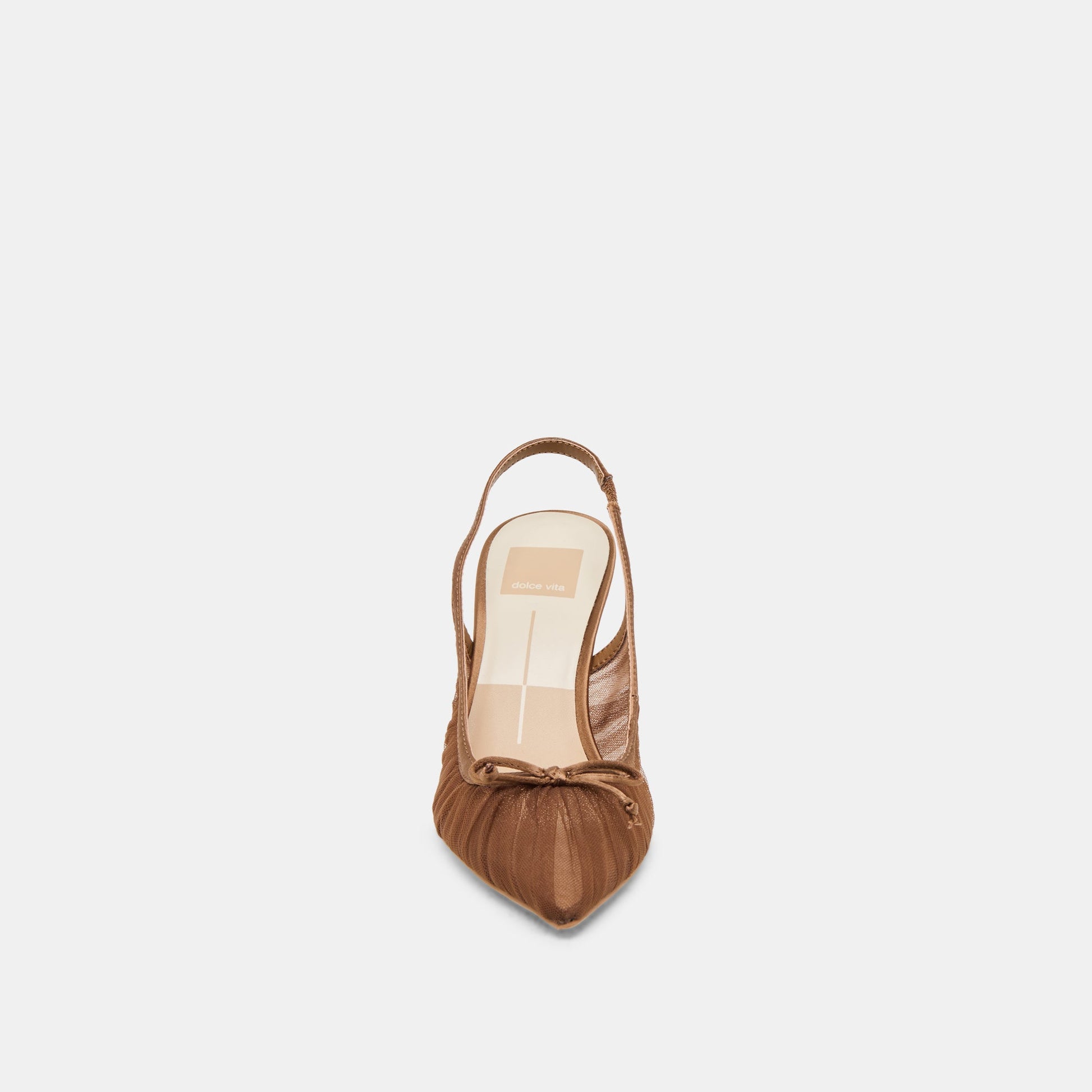 Yela Mid Brown Tulle Heels Dolce Vita