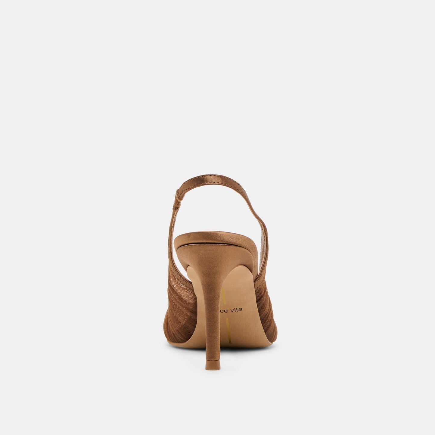 Yela Mid Brown Tulle Heels Dolce Vita