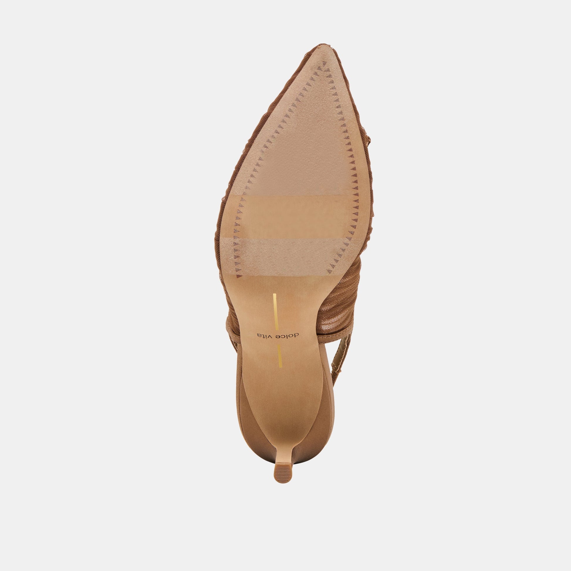 Yela Mid Brown Tulle Heels Dolce Vita