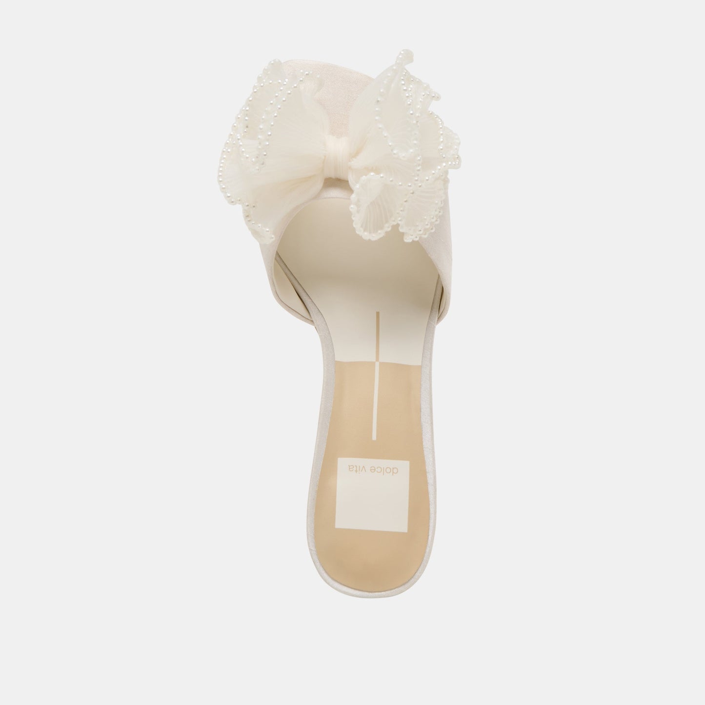 NARITA PEARL HEELS OFF WHITE SATIN Dolce Vita