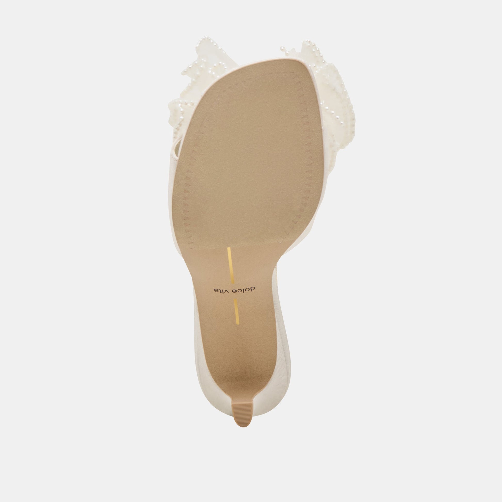 NARITA PEARL HEELS OFF WHITE SATIN Dolce Vita